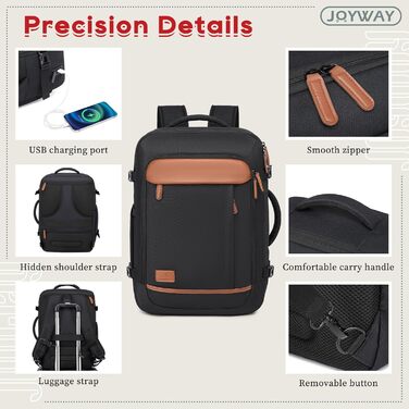 Набір валіз Joyway Handgepäck-Sets, чорний, ручна валіза, розширювана дорожня валіза з TSA-замком, чорний