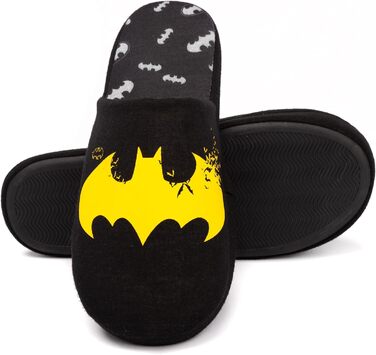 Тапочки DC Comics Batman для чоловіків, Dark Knight, логотип, чорні, 43/44 EU
