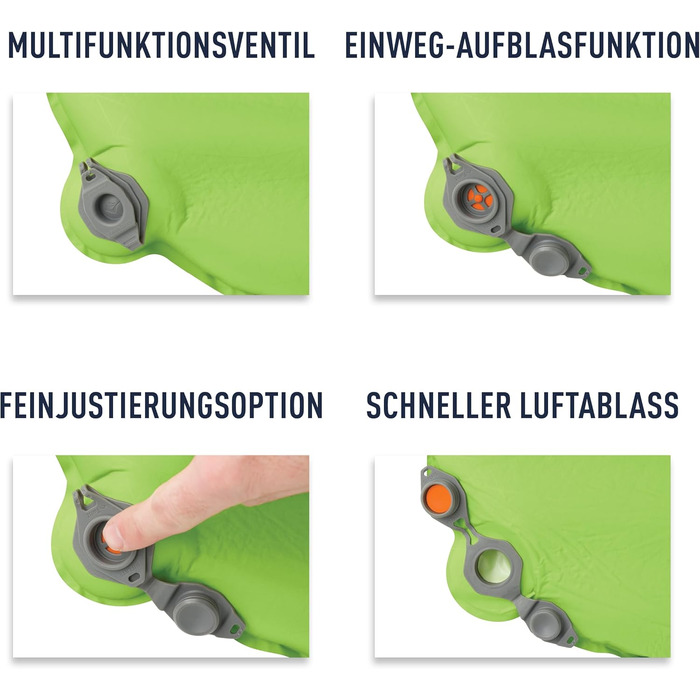 Килимок для кемпінгу Sea to Summit Comfort Light Self Inflating - Green Regular