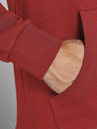 Чоловіча толстовка-худі з капюшоном JACK & JONES Jjebasic ogo Sweat Hood Noos, червона (Red Dahlia), розмір XS