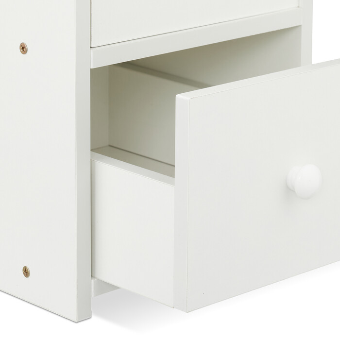 Slim White Nightstand