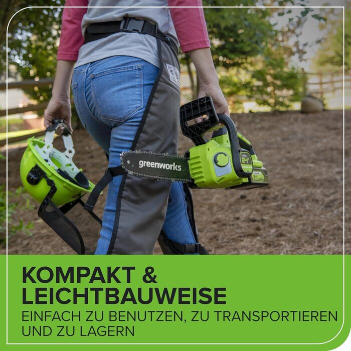 Акумуляторна ланцюгова пила Greenworks G40CS30II 12