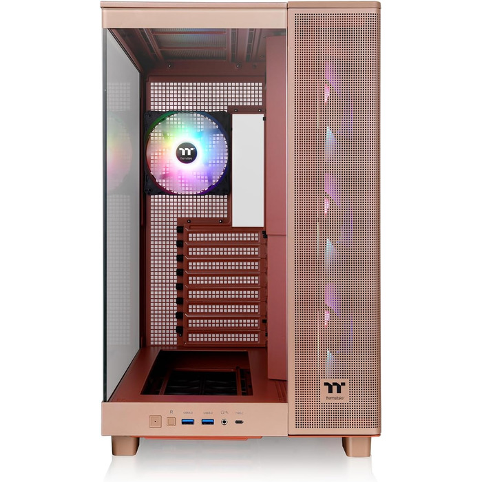 Корпус для ПК Thermaltake View 380 XL TG ARGB, Gravel Sand: Mid Tower, загартоване скло 4 мм, підтримка E-ATX та XL-материнських плат, USB-C, підтримка радіатора 360 мм, High-Airflow