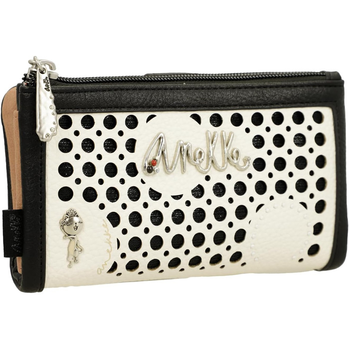 Anekke Alma RFID Wallet, Protection and Elegant Style, Spacious Compartments and Zipper, Dimensions: 18 x 10 x 2 cm, Wallets for Women, Multicolor