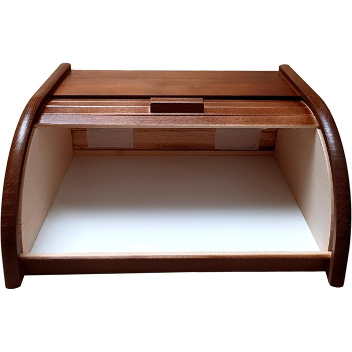 Дерев'яна коробка для хліба, розкривна/розкладна, різні моделі, темний коричневий колір, розмір Large