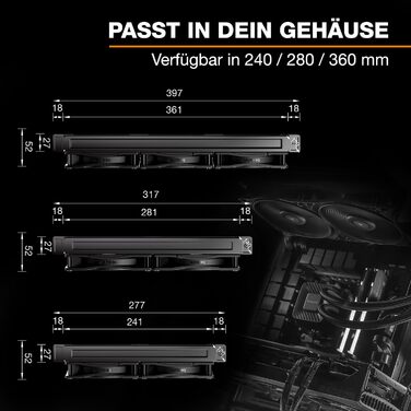 Система водяного охолодження be quiet! Pure Loop 3 240 мм для AMD/Intel, 2x 120 мм вентилятори Pure Wings 3, тиха помпа