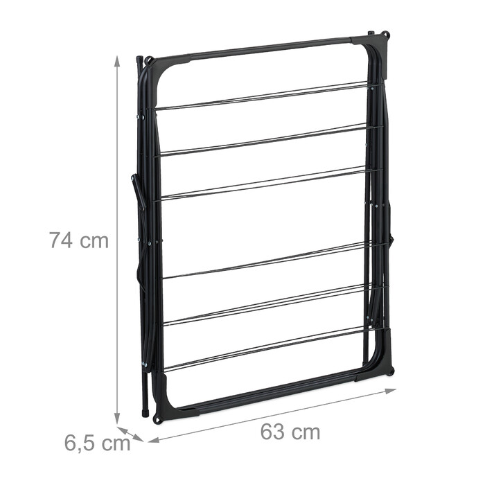 Relaxdays Clothes Rack Folding with 50 Clothespins