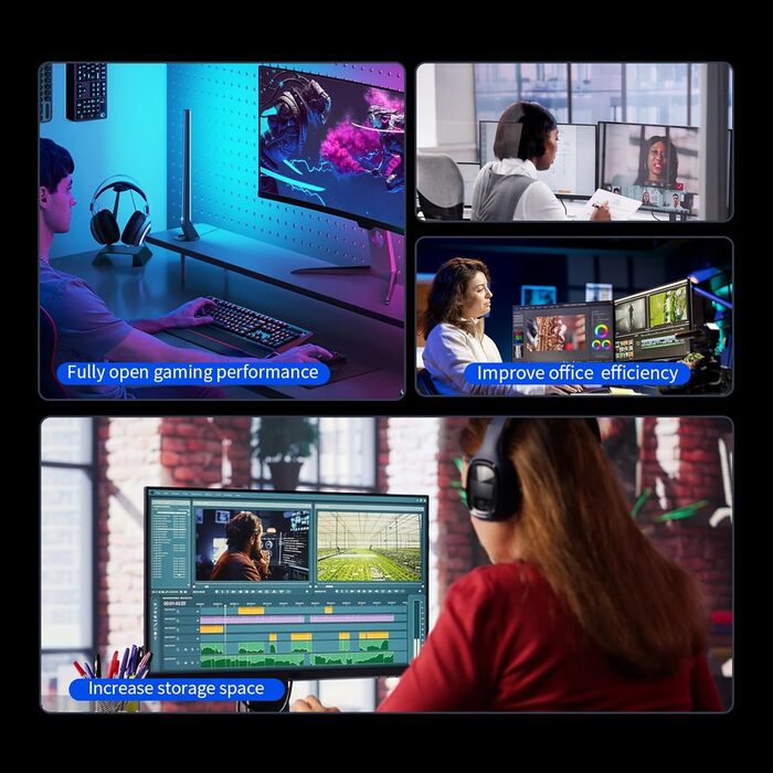 SSD NVMe M.2 PCIe Gen4 4TB з радіатором для PS5, ноутбука та ПК. Швидкість до 7400 МБ/с, 3D NAND TLC. Внутрішній SSD накопичувач