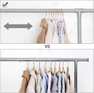 SONGMICS Плечики для одягу з оксамиту, 20 шт., для жакети, піджаки, костюми, 41,5 см, обертовий гачок 360°, білий, рожеве золото, CRF026W01 (рожевий)