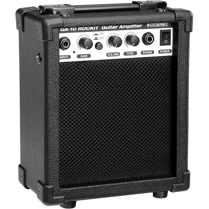 Електрогітара McGrey Rockit ST Комплект для початківців (8 предметів): гітара, підсилювач, запасні струни, чохол, тюнер, медіатори, ремінь та кабель (білий)