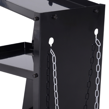 DURHAND Welding Cart Welding Equipment Cart with 3 Shelves and Safety Chain, Gas Cylinder Cart in Black 71x39x70 cm for Workshop