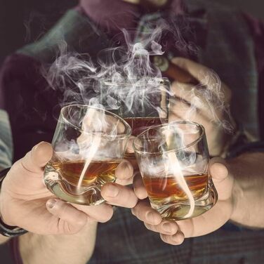 Набір для копчення віскі та коктейлів з факелом, 4 види копченої деревини, інфузор для напоїв, подарунок для любителів коктейлів, чоловікам, батькові, чоловікові, керівнику