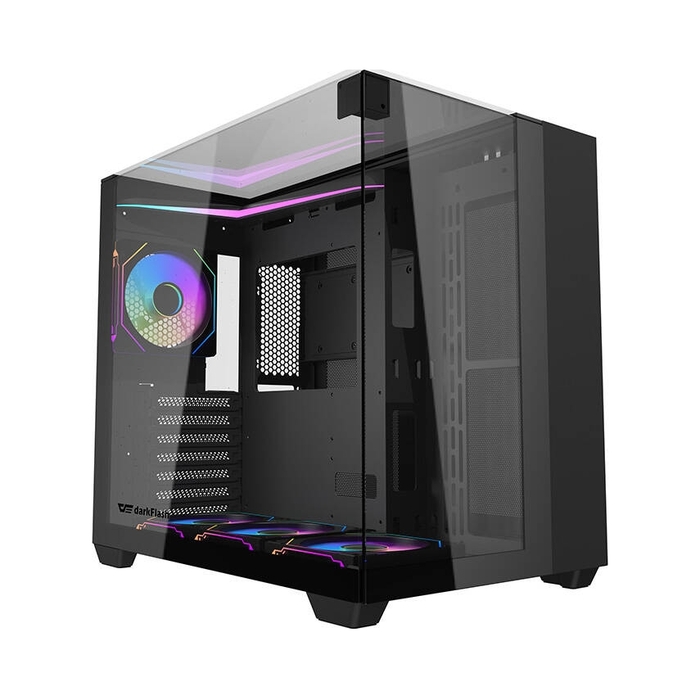 Корпус для комп'ютера darkFlash TH285 Cube Case ATX aRGB, 4 вентилятори, загартоване скло