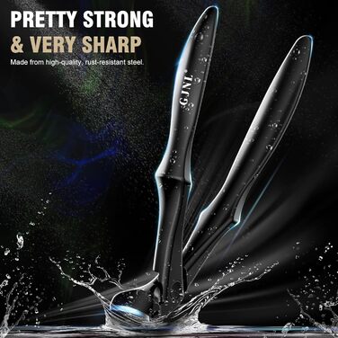 Кусачки для товстих нігтів, широкі губки, для пальців та ніг, гострі, для врослого нігтя, з довгим руків'ям, 5 шт. (чорний)