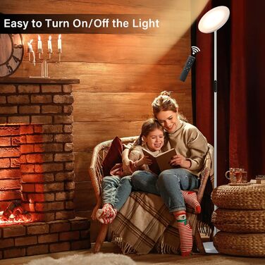 LED-стельова лампа PreeOtti для вітальні, диммування, 36W, з пультом та сенсором, 3 колірні температури (чорний/сріблястий)