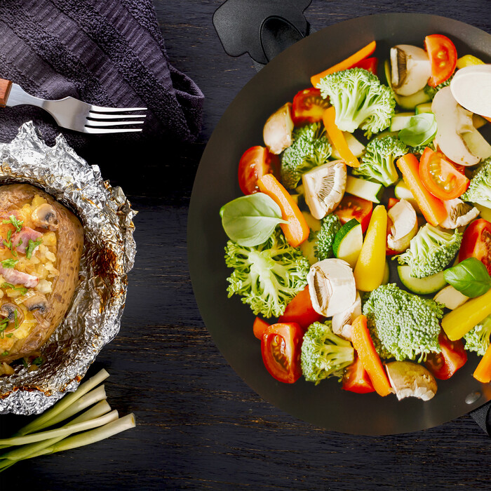 Relaxdays Wok with Lid, Induction Compatible