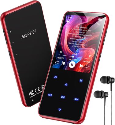 MP3 плеєр AGPTEK 64GB з Bluetooth 5.3, TFT-екраном 2.4