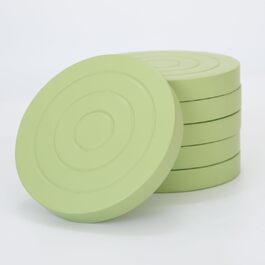 Colorful wooden coasters for drinks, set of 6 for drinking glasses, table protector for all table types, gift set for all occasions, (Pastel Pistachio Shovel, Coasters)