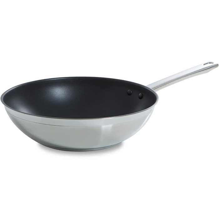 BK Cookware сковорода універсальна з керамічним антипригарним покриттям 28 см з кришкою, індукційна, нержавіюча сталь, склокришка, без PFAS, для посудомийної машини