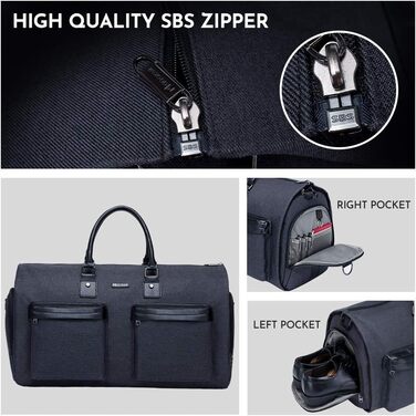 Garment Bag Suit Cover for Men Women, Suit Travel Bag, Clothing Bags Shoe Bag - 2 in 1 Hanging Suitcase Garment Travel Bags, High-Quality Garment Bag for Suit and Dress