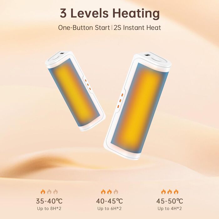 Jonwall Електричні грілки для рук, перезаряджаються, 2 шт. у наборі, USB, 3 рівні нагріву, для кемпінгу, гольфу, подарунок (блакитні)