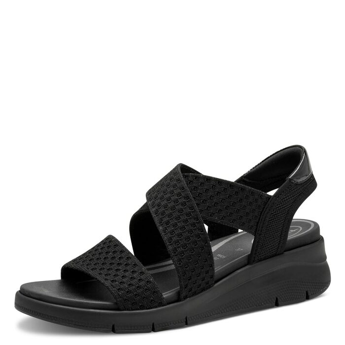 Босоніжки жіночі Tamaris 8-88724-44 Wide Fit 37 EU чорні, широка колодка