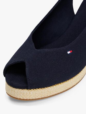 Сандалії жіночі Tommy Hilfiger Flag Mid Wedge Espad SLIN, сині (40 EU)