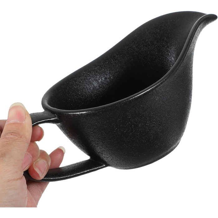 iplusmile Ceramic Sauce Boat, Porcelain Sauce Jug with Smooth Handle, Small Sauce Dish for Sauces, Salad, Dressing, Broth, Cream, Dishwasher Safe