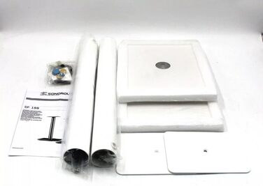 Підставка для колонок Sonorous SP100-60 Біла – Пара, 60 см | Алюмінієва та скляна підставка | Максимальне навантаження 20 кг на підставку | Вбудована організація кабелів