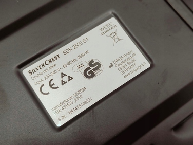 Електрична плита-нагрівач SILVERCREST SDK 2500 E1, двоконфоркова