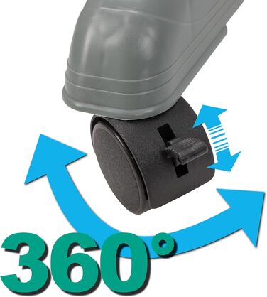 Сушарка для білизни H&F Turmwäscheständer 4-ярусна на колесах з гальмами, 170 см, до 40 кг