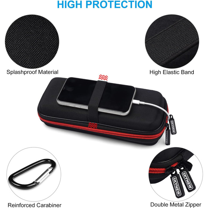 Чохол-сумка для повербанку Eva Hart: Anker PowerCore 26800/20100/20000mAh, EasyAcc 20000mAh, Charmast 26800mAh, SKYNEW. Захисний кейс, кабель USB, навушники (25x10x5 см)