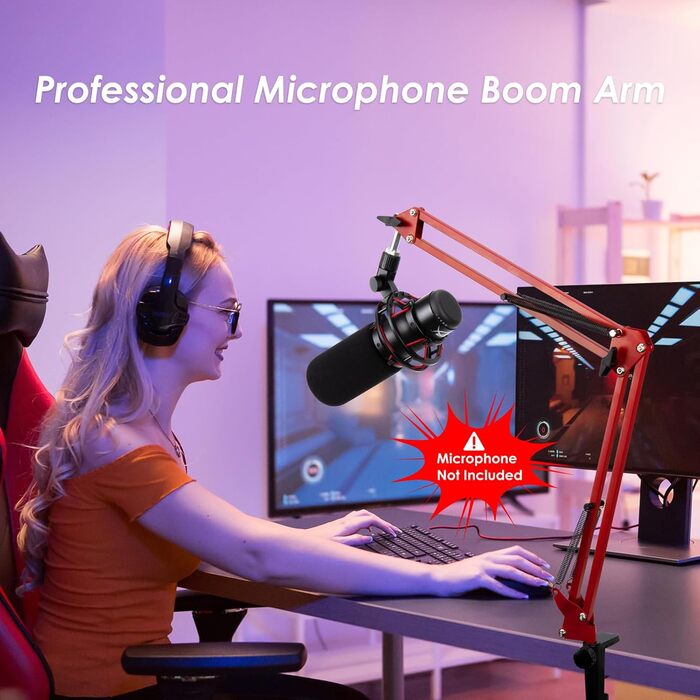 Кріплення для мікрофону HyperX QuadCast та інші - YOUSHARES (Червоний кріплення з поп-фільтром)