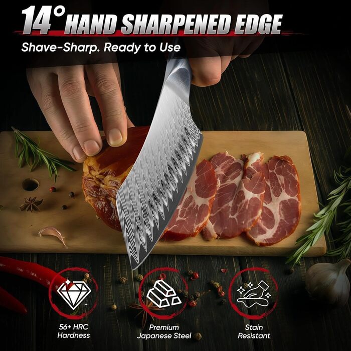 Нож Santoku Dragon Riot - професійний кухонний ніж з ручкою з харчу, з піхвою