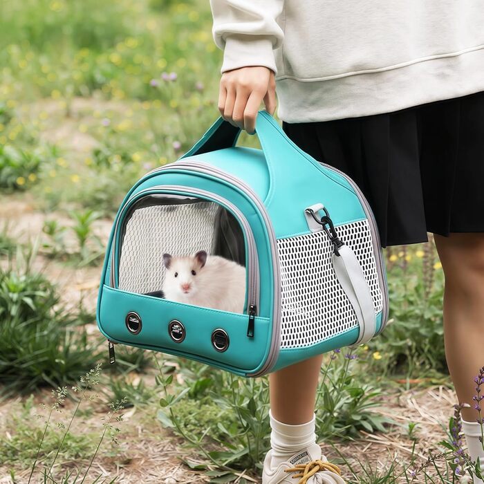 Транспортна сумка для кота та собаки, переноска для тварин з плечовим ременем, 30x27x21 см
