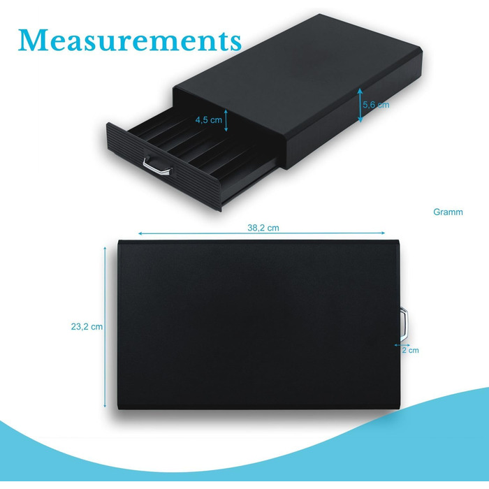 Організатор для капсул кави Intirilife - 50 капсул Nespresso, чорний - 38.2 x 23.2 x 5,6 см