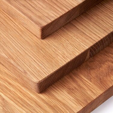 Cutting and Serving Board made of high-quality oak, 40 x 30 cm | Antibacterial kitchen board from Europe | Serving board, breakfast board, solid wood board