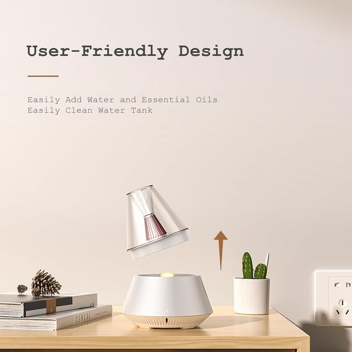 Аромадифузор для ефірних олій, портативний зволожувач повітря з холодним туманом та теплим світловим ефектом, пульт дистанційного керування, об'єм 150 мл, для спальні, офісу, вітальні, йоги (Чорний)