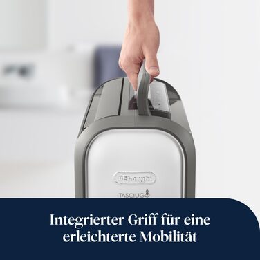 Зволожувач повітря De'Longhi Tasciugo AriaDry Light - портативний, з іонізацією, технологія цеоліту, 7.5 л/день, сушка білизни, сірий (DNS65)