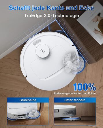 Робот-пилосос ECOVACS DEEBOT T30S PRO з функцією миття, 11000 Па, технологія ZeroTangle, миття гарячою водою 70°C, TruEdge™ для миття країв, акумулятор 6400mAh, AI-уникнення перешкод (T30C OMNI Gen2 W)