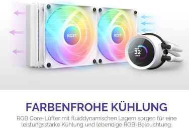 NZXT Kraken: Система водяного охолодження CPU з LCD-дисплеєм – 240 RGB (білий)