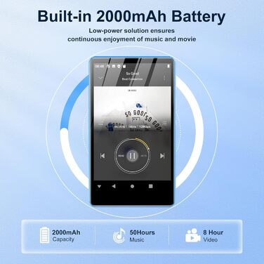 MP3 плеєр SWOFY 80GB з Bluetooth, WiFi, сенсорним екраном 4.0