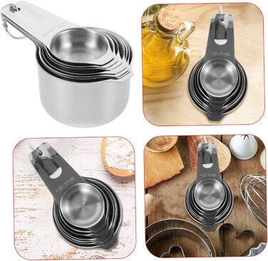 Cieeo Essential Baking Tool Set with 4 Reusable Measuring Cups and a Scale for Accurate Measurements in the Kitchen