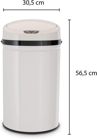 Сміттєвий бак Echtwerk з сенсором, 30 л, нержавіюча сталь INOX Black (білий), електричний, інфрачервоний датчик руху