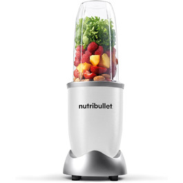 NutriBullet Pro, 900 Watt power, Easy and quick to use, Compact, Easy to clean, With 700 ml cup, Smoothie mixer, Smoothie Maker, Electric mixer, NB904W White Basic Package