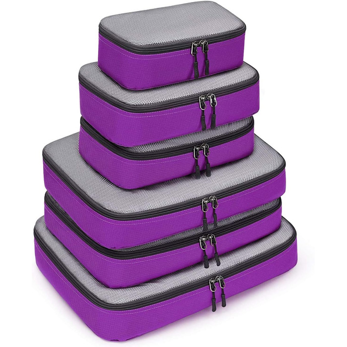 Органайзери для валізи G4Free (фіолетовий, 6шт) - набір для подорожей