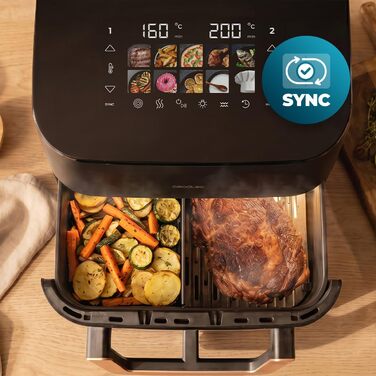 Фритюрниця Cecotec Cecofry & Grill Smokin' 6500 Plus 6.5л з грилем та функцією копчення, 2200 Вт, чорна