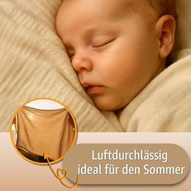 Бетлічна постільна білизна для дитячого ліжечка з мусліну, 100x135 см - комплект з подушкою 40x60 см та ковдрою 100 x 135 см, бавовна, сертифікат Oeko-Tex, сірий колір