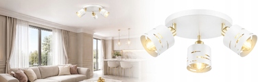 Підвісна LED-лампа LEDLUX, стельовий світильник на 3 цоколі E27