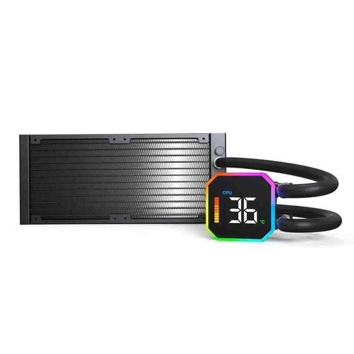Система рідинного охолодження Montech HyperFlow Digital 240 Black AIO